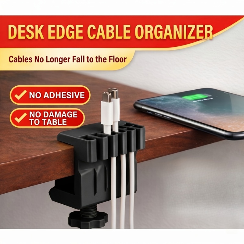 Office Furniture Direct - 3 desktop cable manager clips USB
