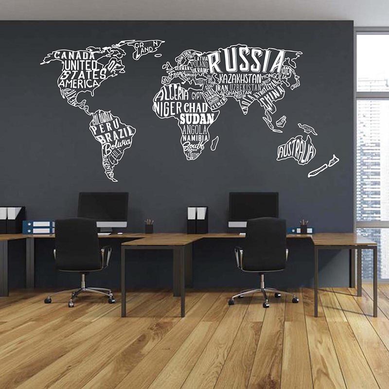 Large World Map Collage Wall S - огляд і ціна Office Furniture World
