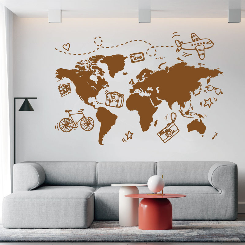 Go Travel World Map Wall Stick - огляд і ціна Office Furniture World