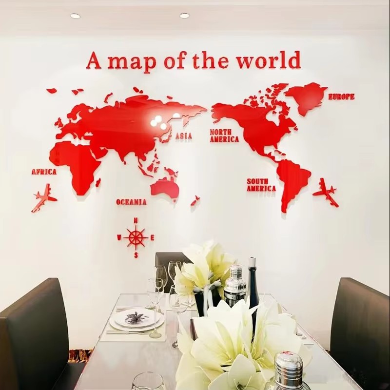 Modern World Map Acrylic 3D Wa - огляд і ціна Office Furniture World