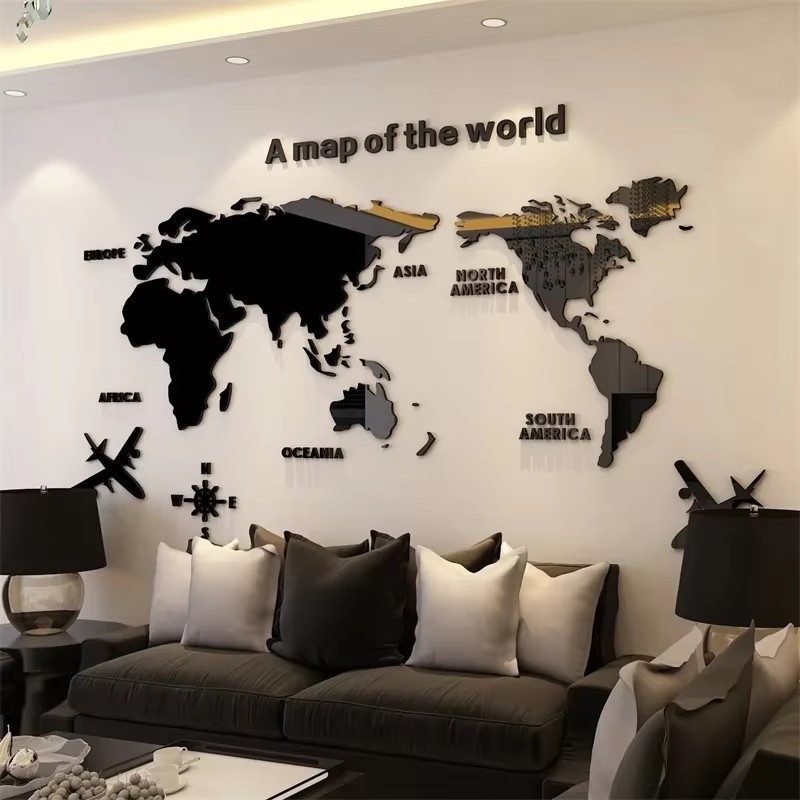 Modern World Map Acrylic 3D Wa - огляд і ціна Office Furniture World