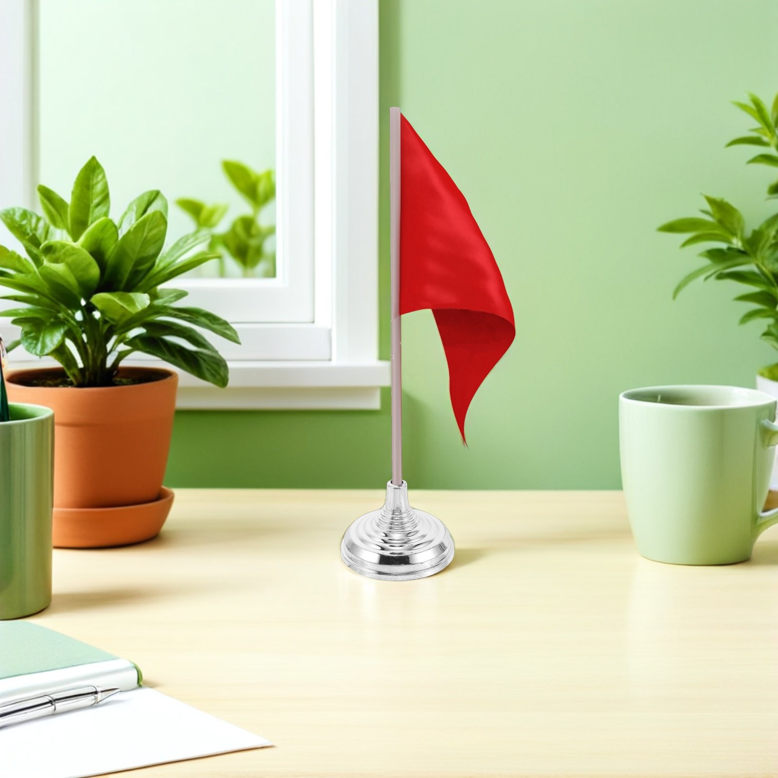 12Pcs Silver Mini Desk Flag St - огляд і ціна Office Furniture Direct
