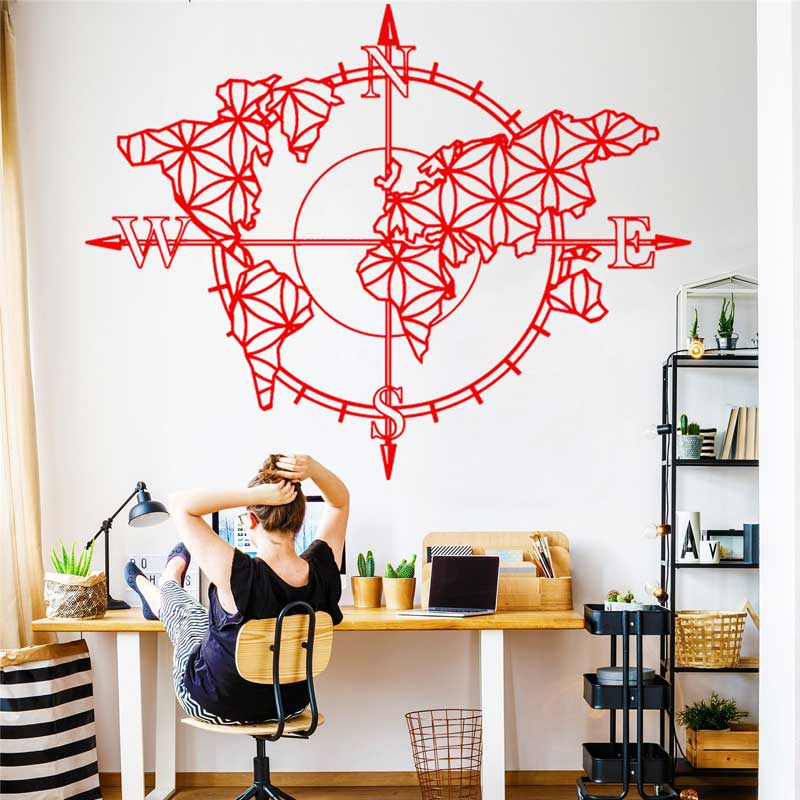 Flower of Life World Map Compa - огляд і ціна Office Furniture World