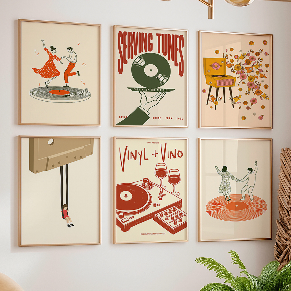 1pc Vintage Music Canvas Poste - огляд і ціна Office Furniture Direct