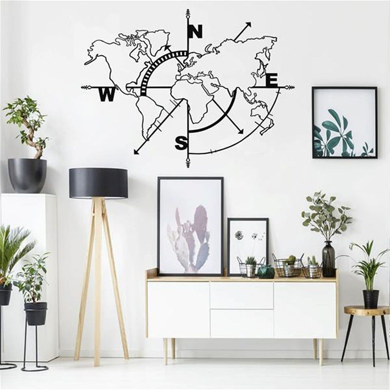 Large World Map Compass Car Wa - огляд і ціна Office Furniture World