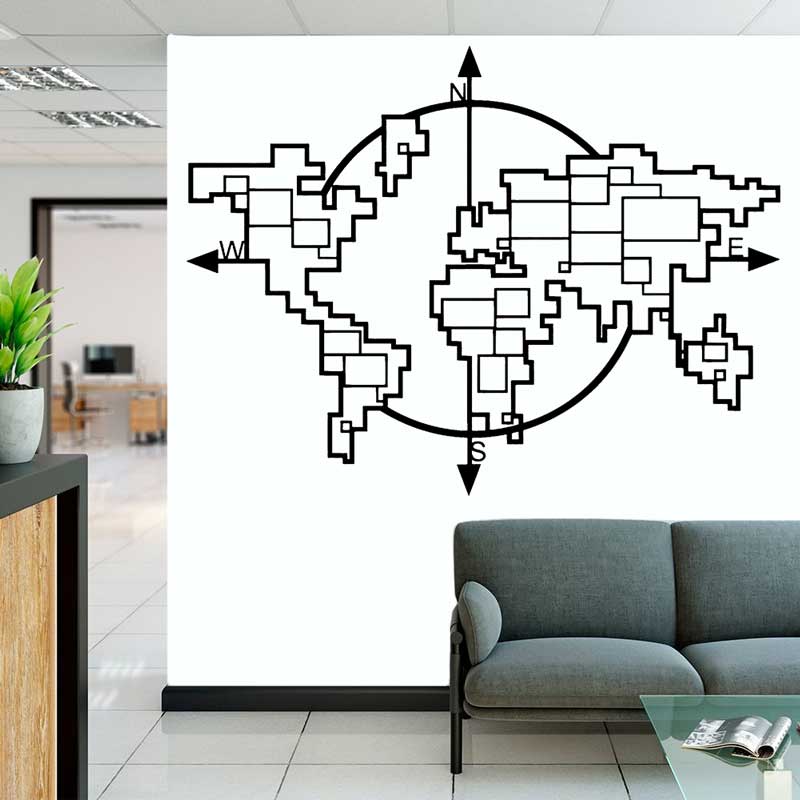 Geometric World Map Compass Vi - огляд і ціна Office Furniture World