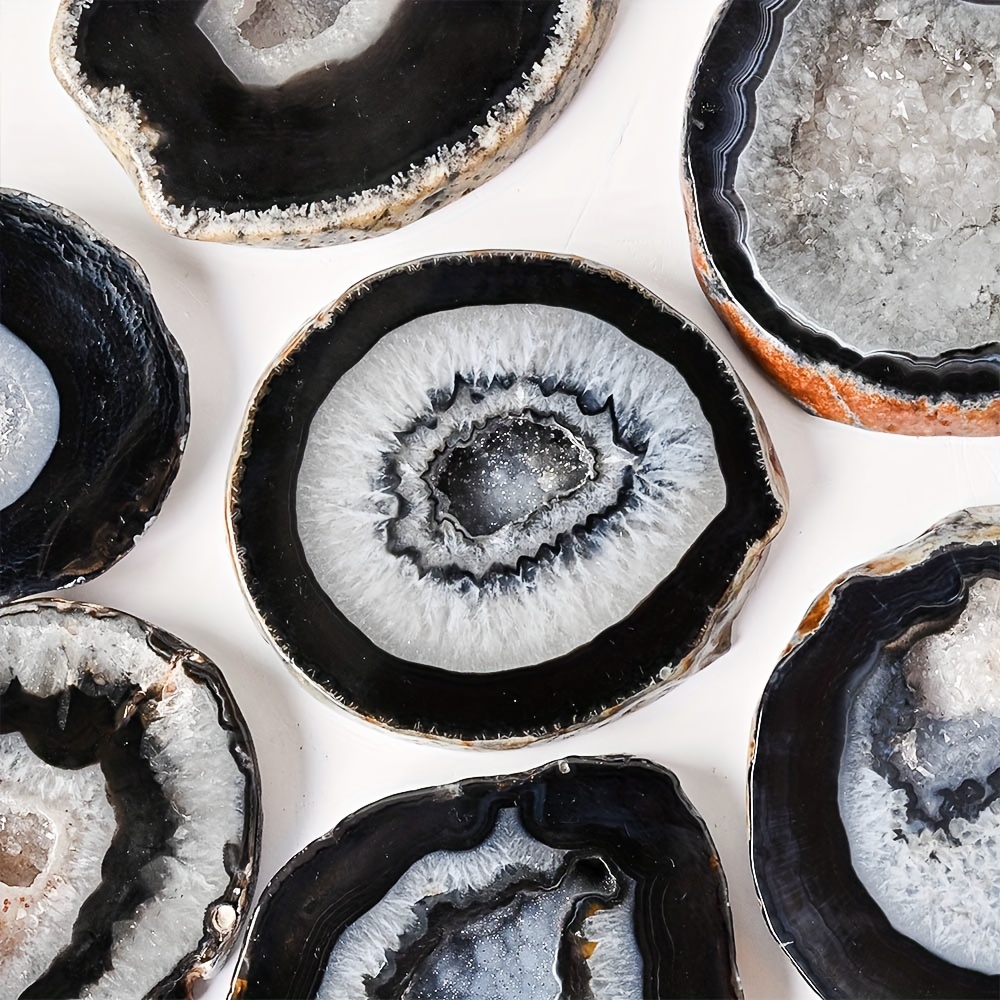 1pc Natural Black Agate Geode  - огляд і ціна Office Furniture In China