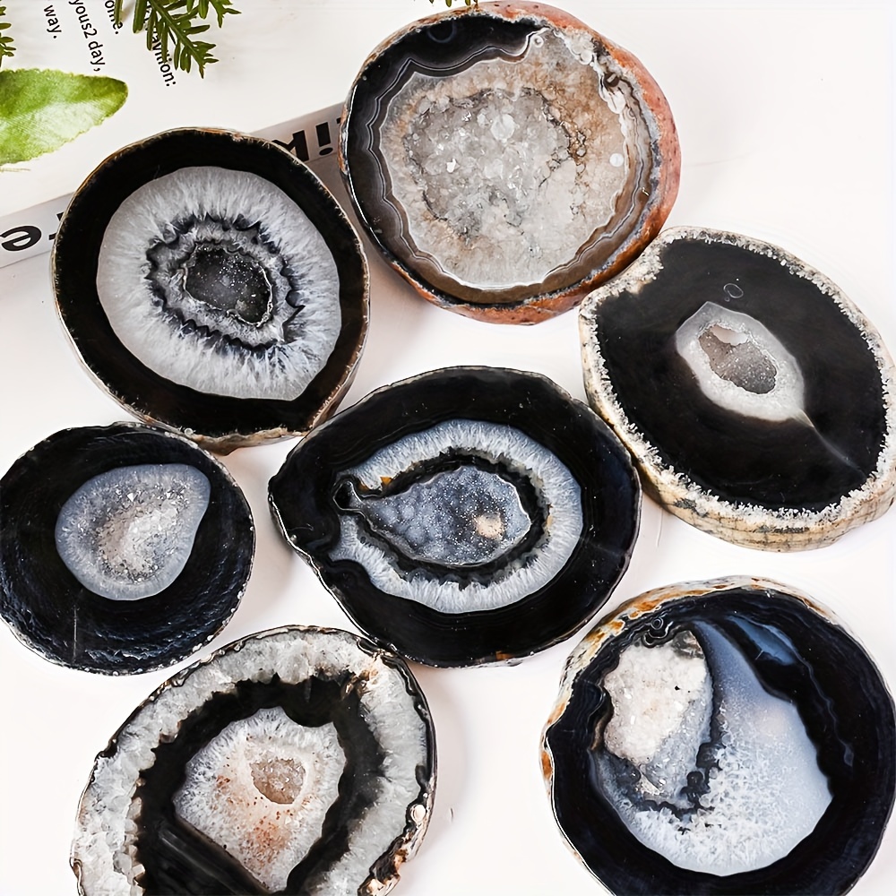 1pc Natural Black Agate Geode  - огляд і ціна Office Furniture In China