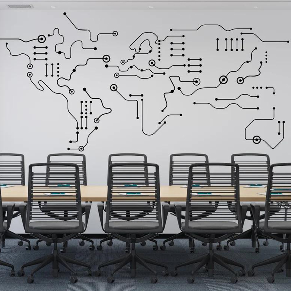 Circuit Board World Map Office - огляд і ціна Office Furniture World