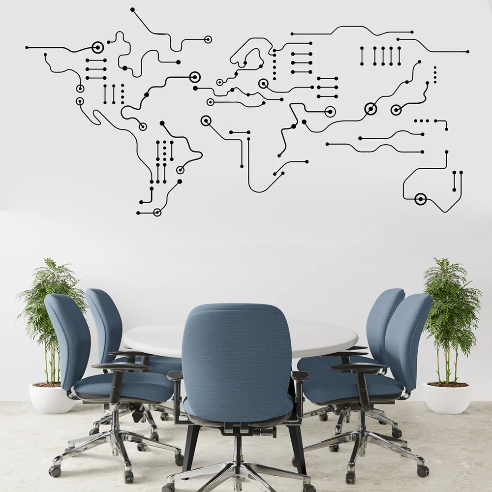 Circuit Board World Map Office - огляд і ціна Office Furniture World