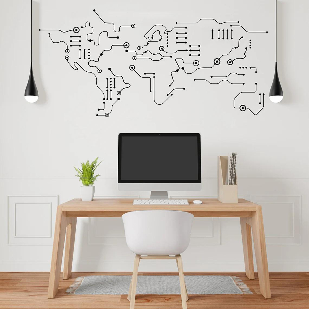 Circuit Board World Map Office - огляд і ціна Office Furniture World