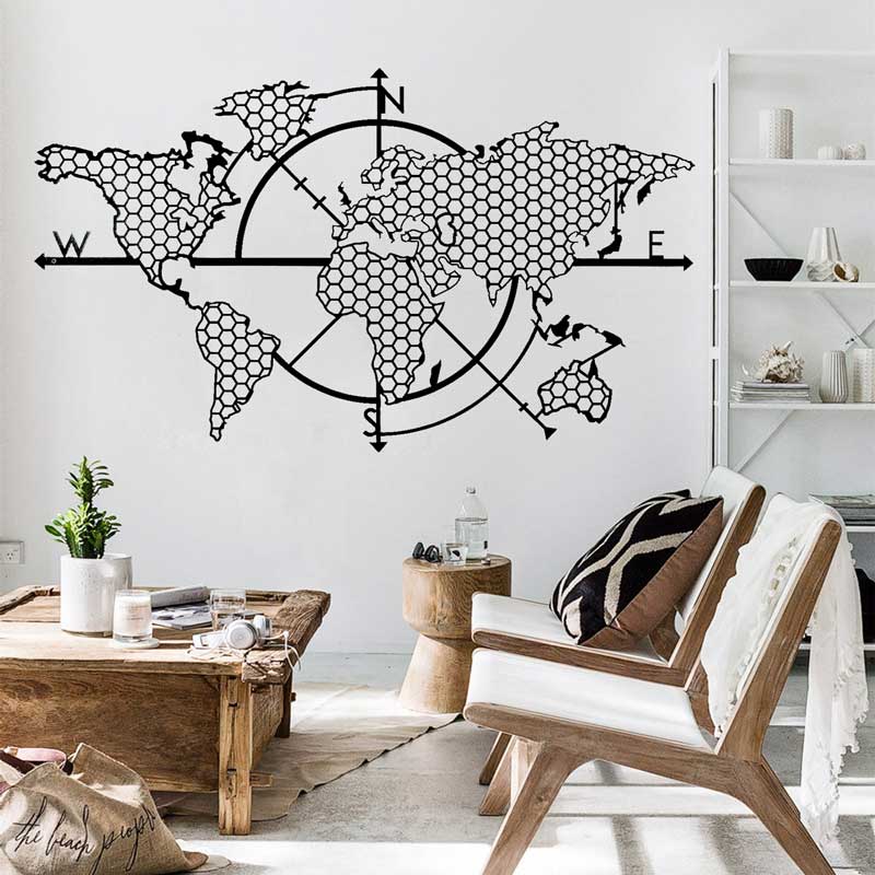 Honeycomb Geometric World Map  - огляд і ціна Office Furniture World