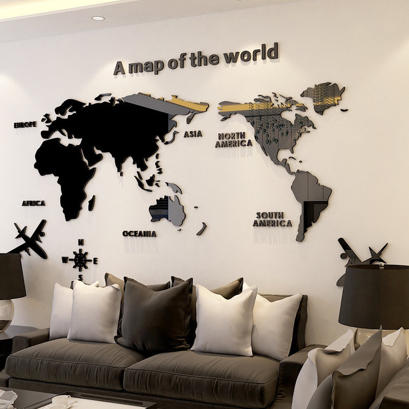 Nordic World Map Acrylic 3D Wa - огляд і ціна Office Furniture World