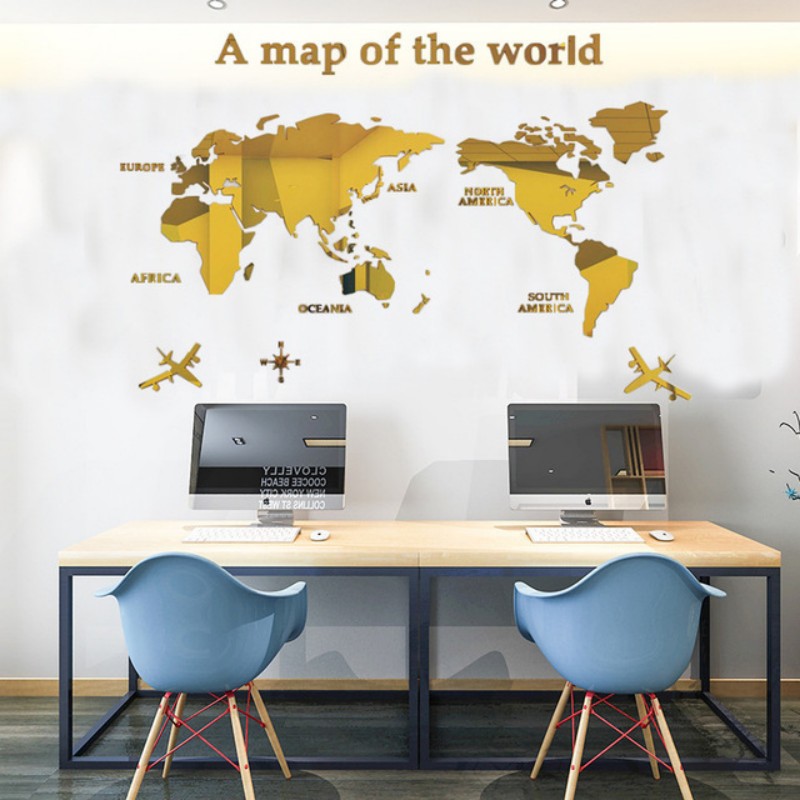 Nordic World Map Acrylic 3D Wa - огляд і ціна Office Furniture World